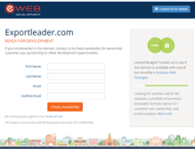 Tablet Screenshot of exportleader.com